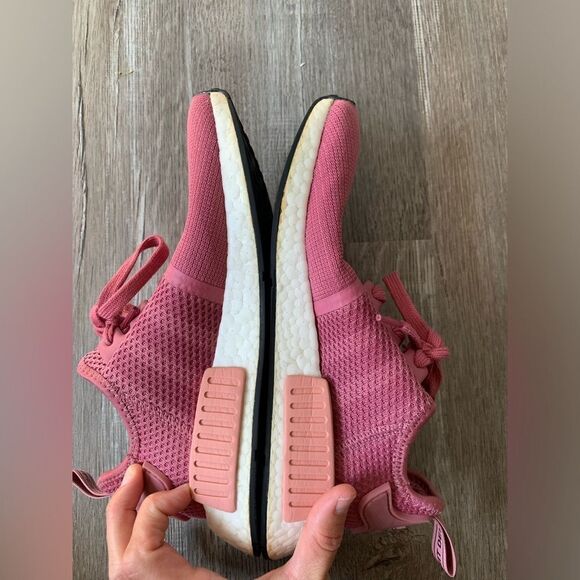 Adidas Boost NMDR1 Everyday Sneakers Magenta Pink White Size 7.5 8 - Picture 9 of 15